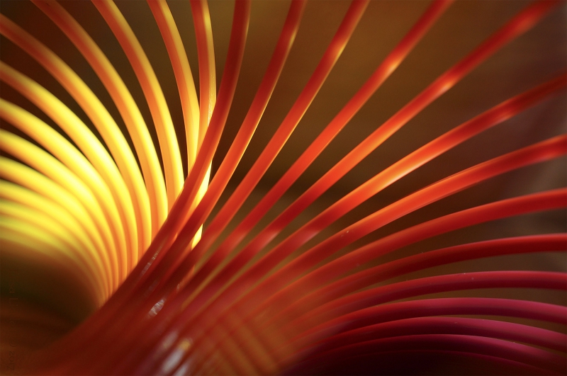 Inside a colours slinky