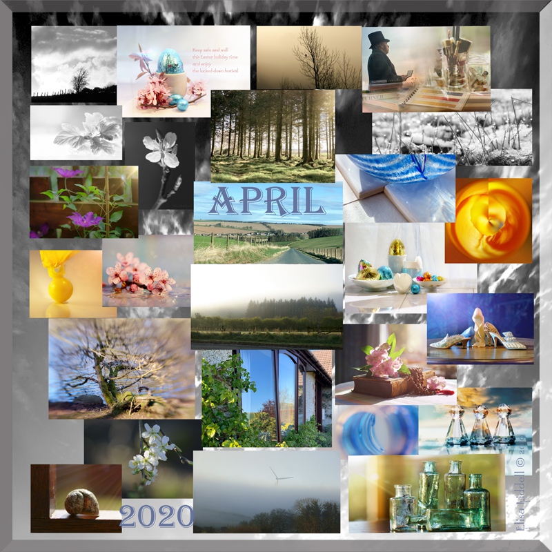 Collage of April 2020 photos