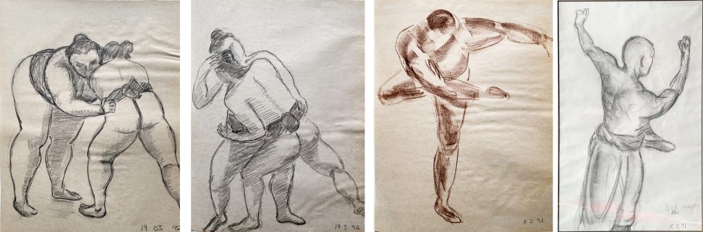 Kimon Nicolaides pencil sketches with shadows