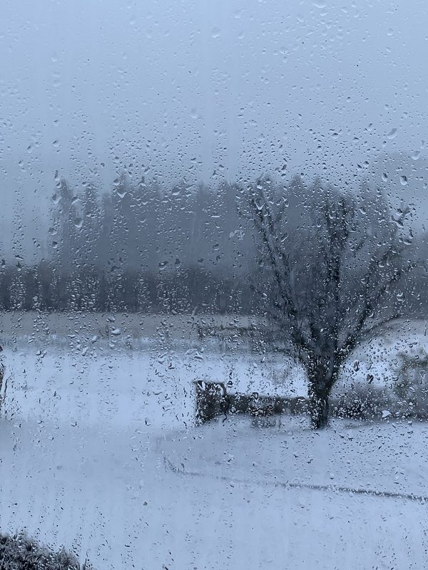 Snow through the window