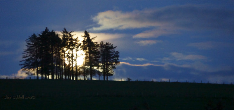 Moonrise across the howe of the Ythan